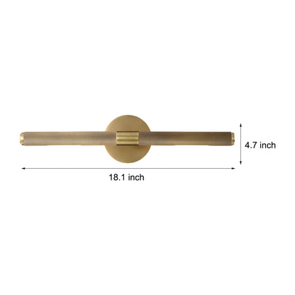 Modern Knurled Texture LED Bathroom Vanity Light Fixture with Swiveling Head 8
