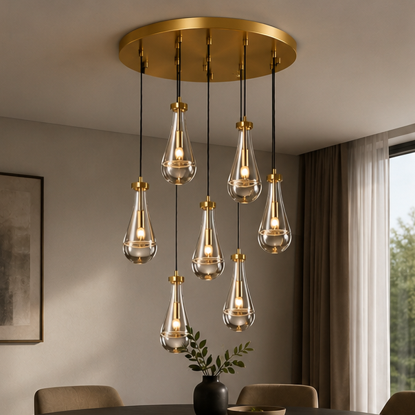Modern Luxury Raindrop Round Chandelier
