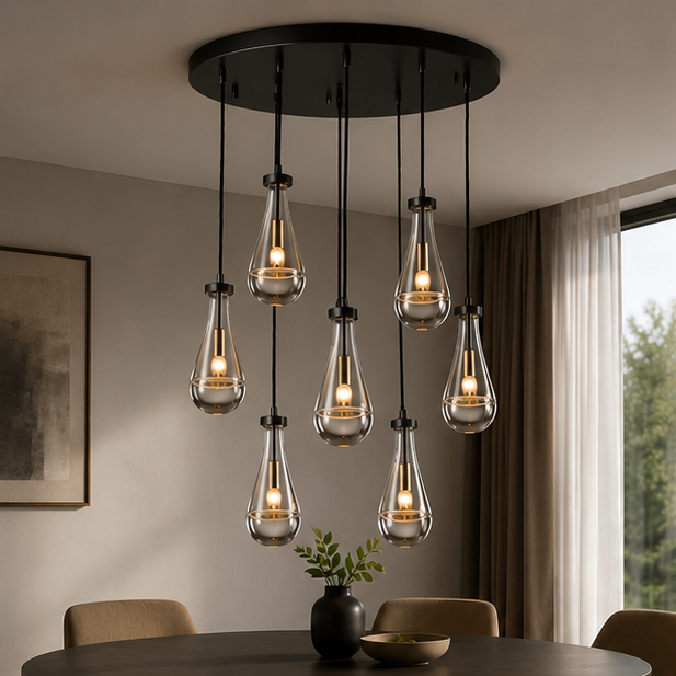 Modern Luxury Raindrop Round Chandelier