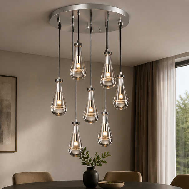 Modern Luxury Raindrop Round Chandelier