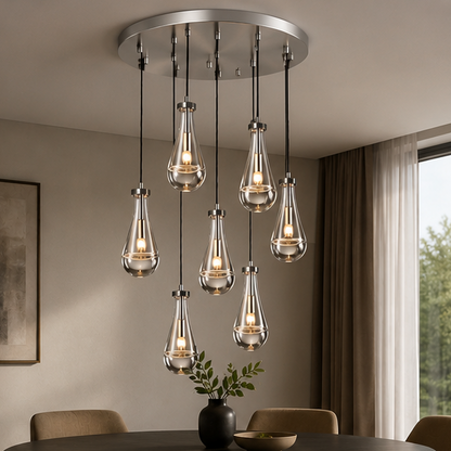Modern Luxury Raindrop Round Chandelier