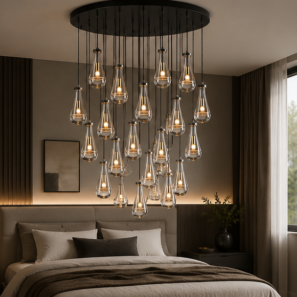 Modern Luxury Raindrop Round Chandelier
