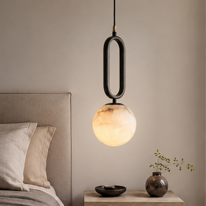 Modern Marble Hanging Lamp Bedroom Bedside Pendant Light Entrance Hallway Dining Room Bathroom Lamp