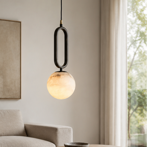 Modern Marble Hanging Lamp Bedroom Bedside Pendant Light Entrance Hallway Dining Room Lamp