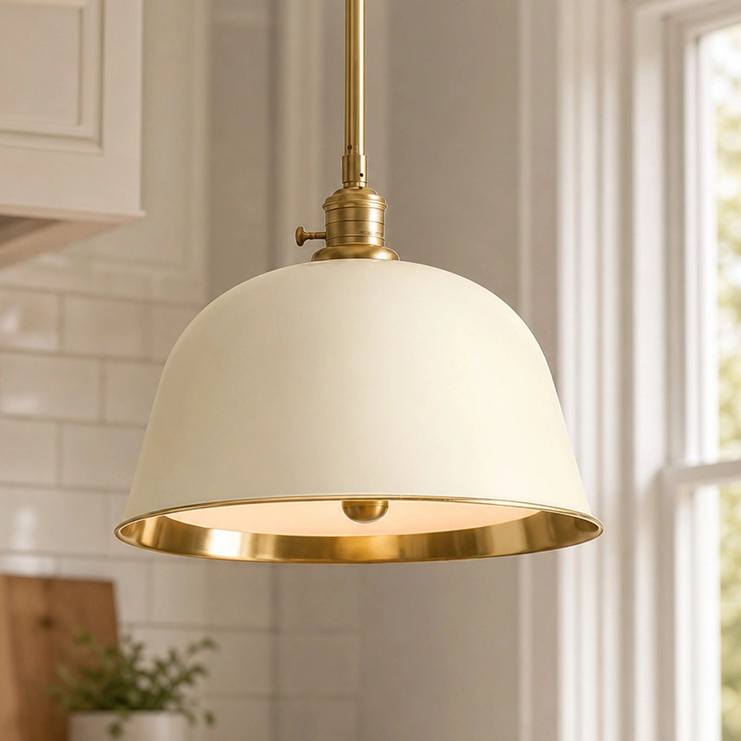 Modern Metal Color Diffuser Bell Pole Pendant Light 0