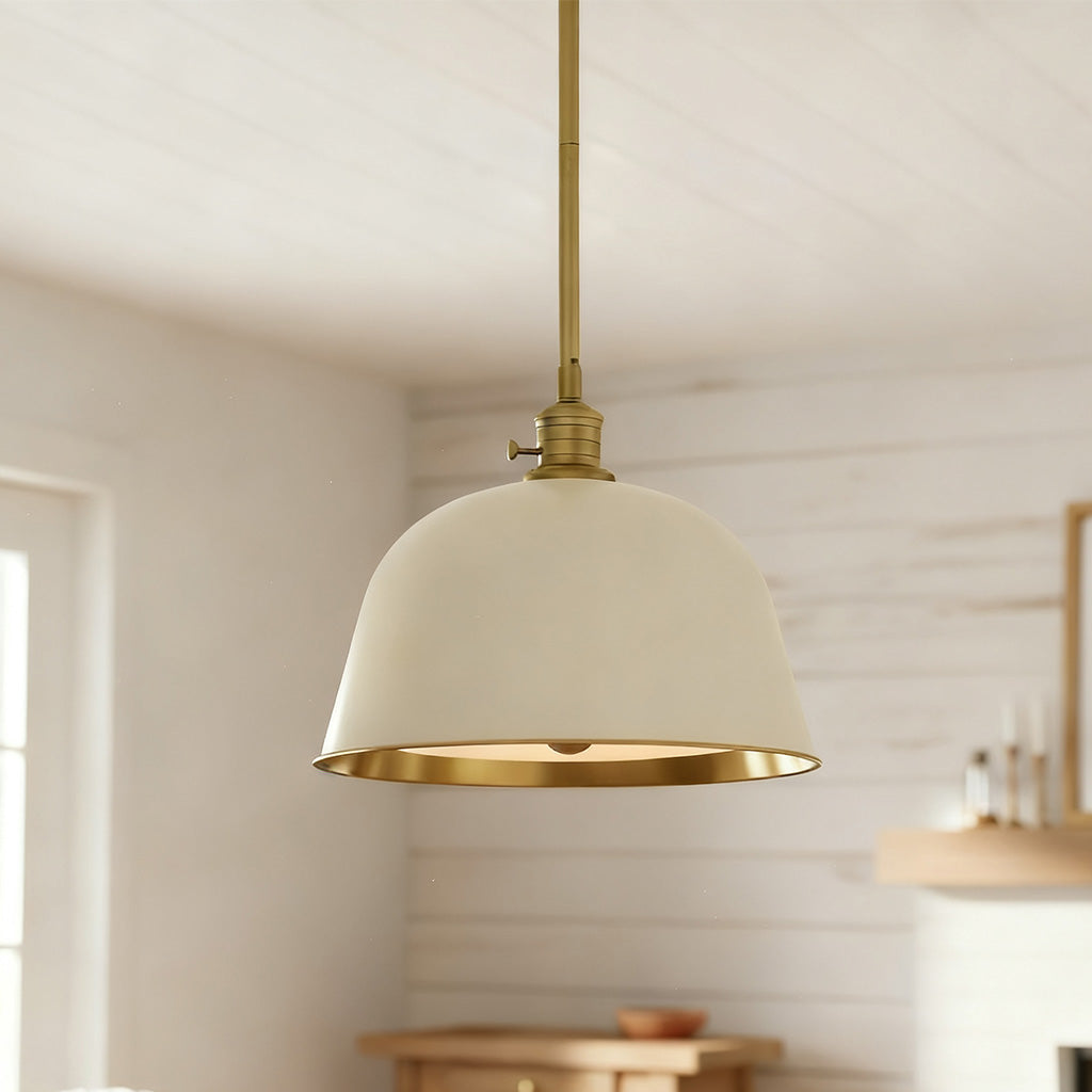 Modern Metal Color Diffuser Bell Pole Pendant Light 1