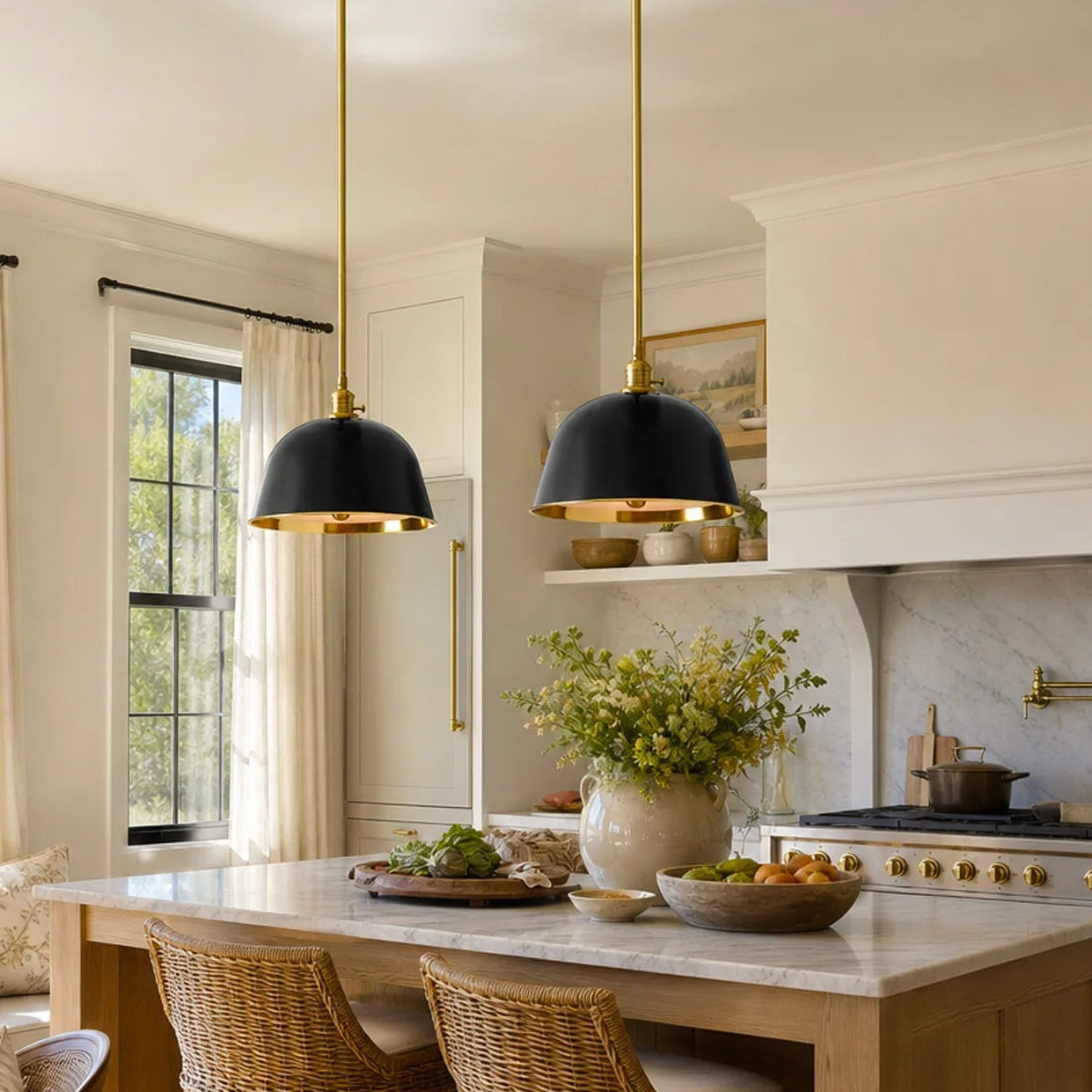 Modern Metal Color Diffuser Bell Pole Pendant Light 2