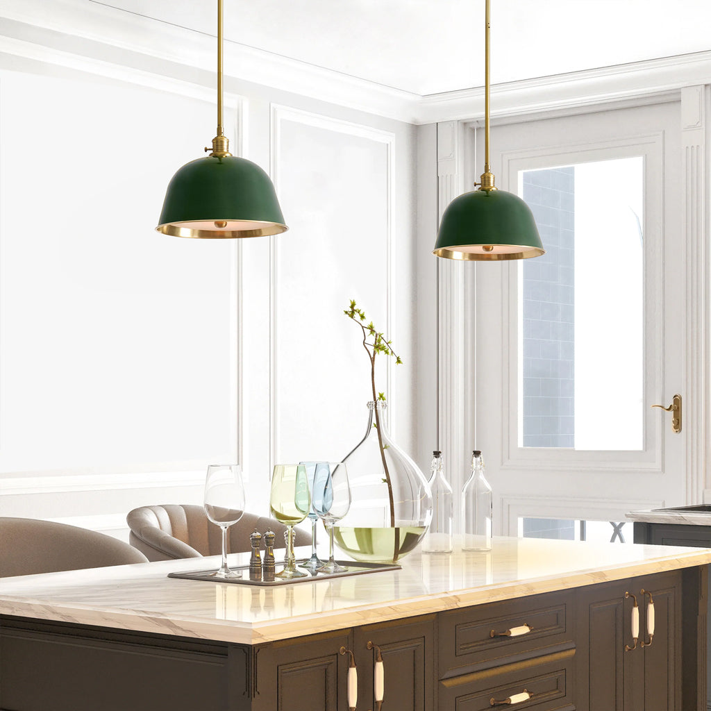 Modern Metal Color Diffuser Bell Pole Pendant Light 7