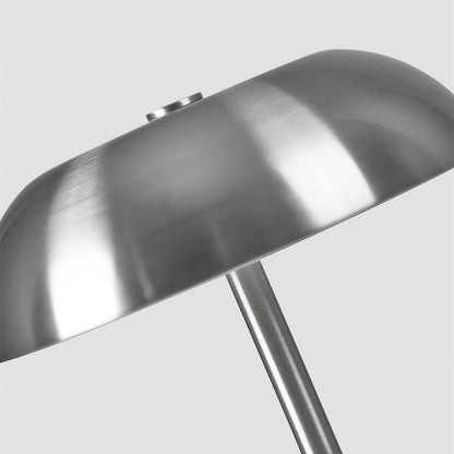 Modern Metal Table Lamp with Integrated LED – Crescent Design, Silver Finish 8