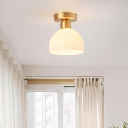 Modern Milky White Glass Ceiling Light 4