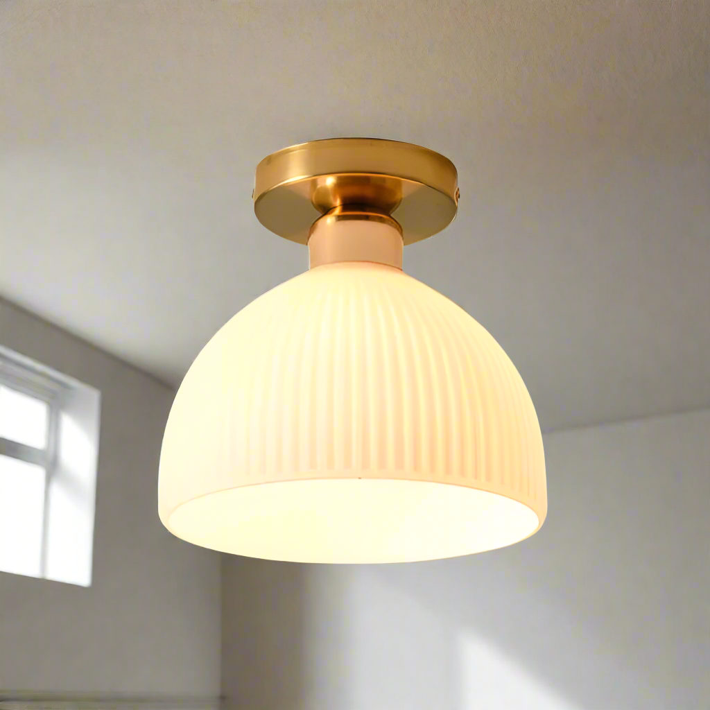 Modern Milky White Glass Ceiling Light 5