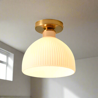 Modern Milky White Glass Ceiling Light 5