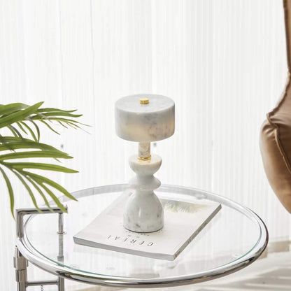 Modern Minimalist Aluminum Marble USB LED Table Lamp 0