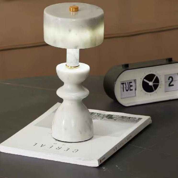 Modern Minimalist Aluminum Marble USB LED Table Lamp 1