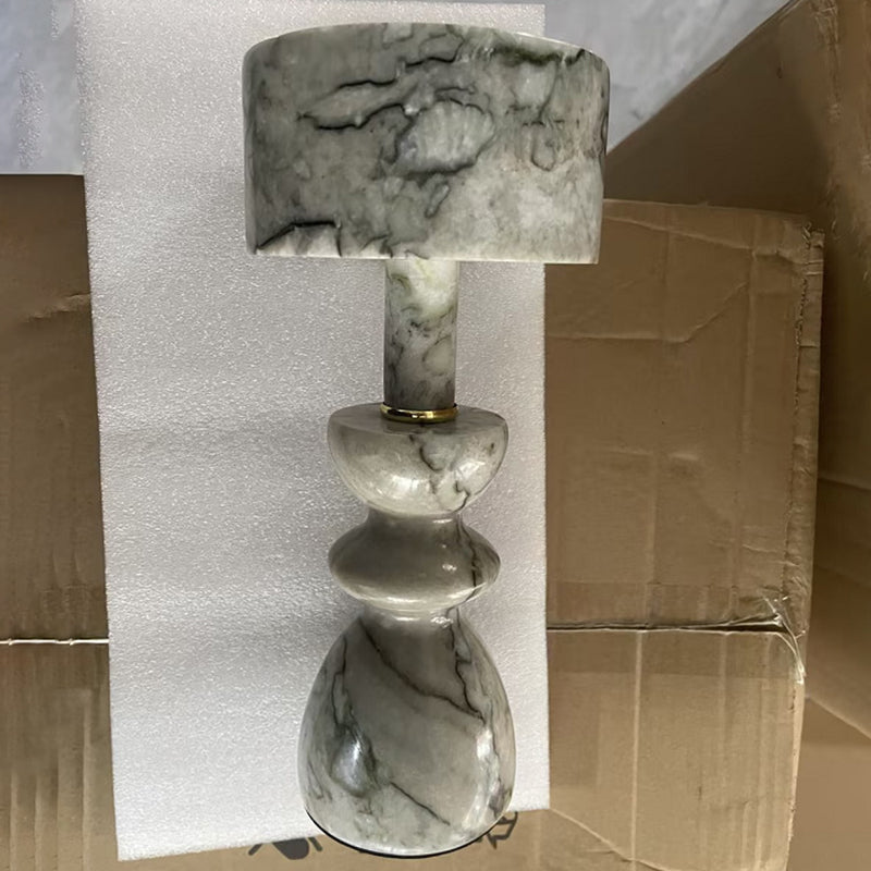 Modern Minimalist Aluminum Marble USB LED Table Lamp 4