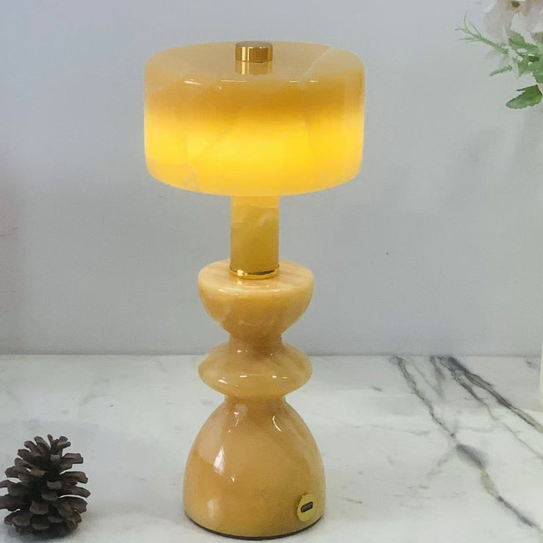 Modern Minimalist Aluminum Marble USB LED Table Lamp 6
