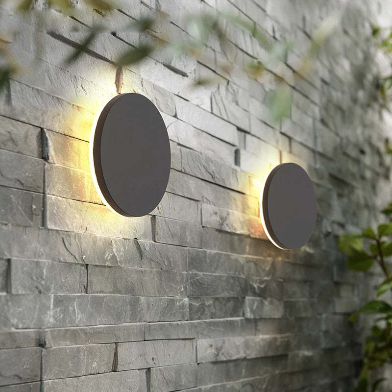 RoyaleGlow Round LED Outdoor Wall Sconce Stainless Steel With Acrylic Diffuser & IP65
