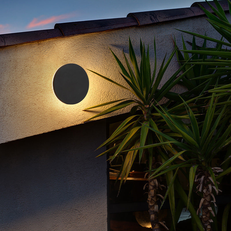 RoyaleGlow Round LED Outdoor Wall Sconce Stainless Steel With Acrylic Diffuser & IP65