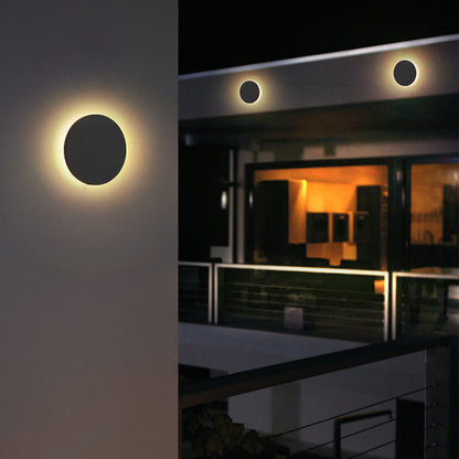 RoyaleGlow Round LED Outdoor Wall Sconce Stainless Steel With Acrylic Diffuser & IP65