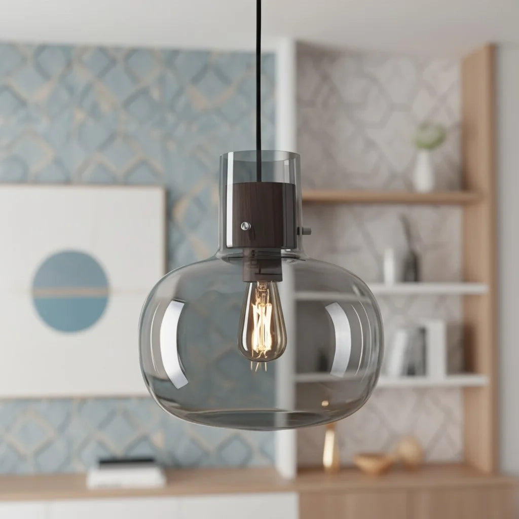 Modern Nordic Glass Globe Pendant Light 1