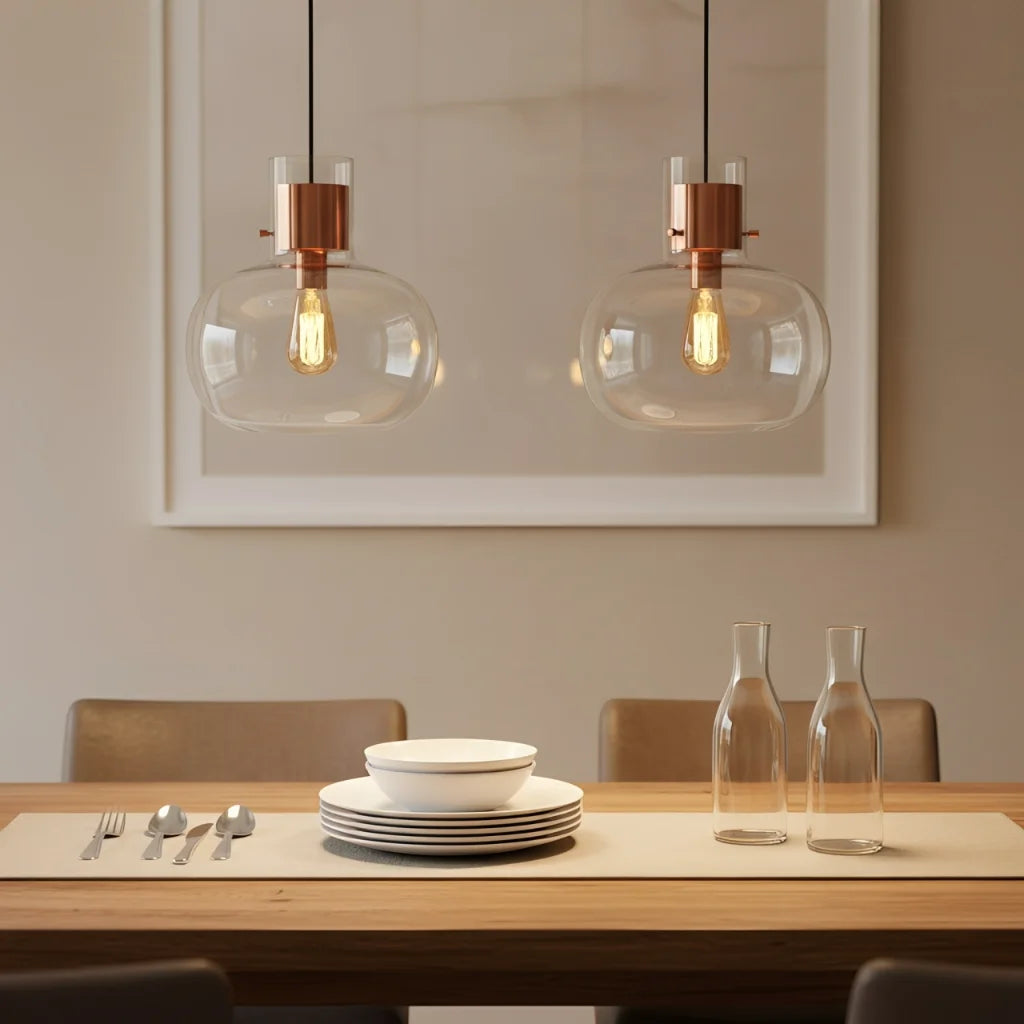 Modern Nordic Glass Globe Pendant Light 6