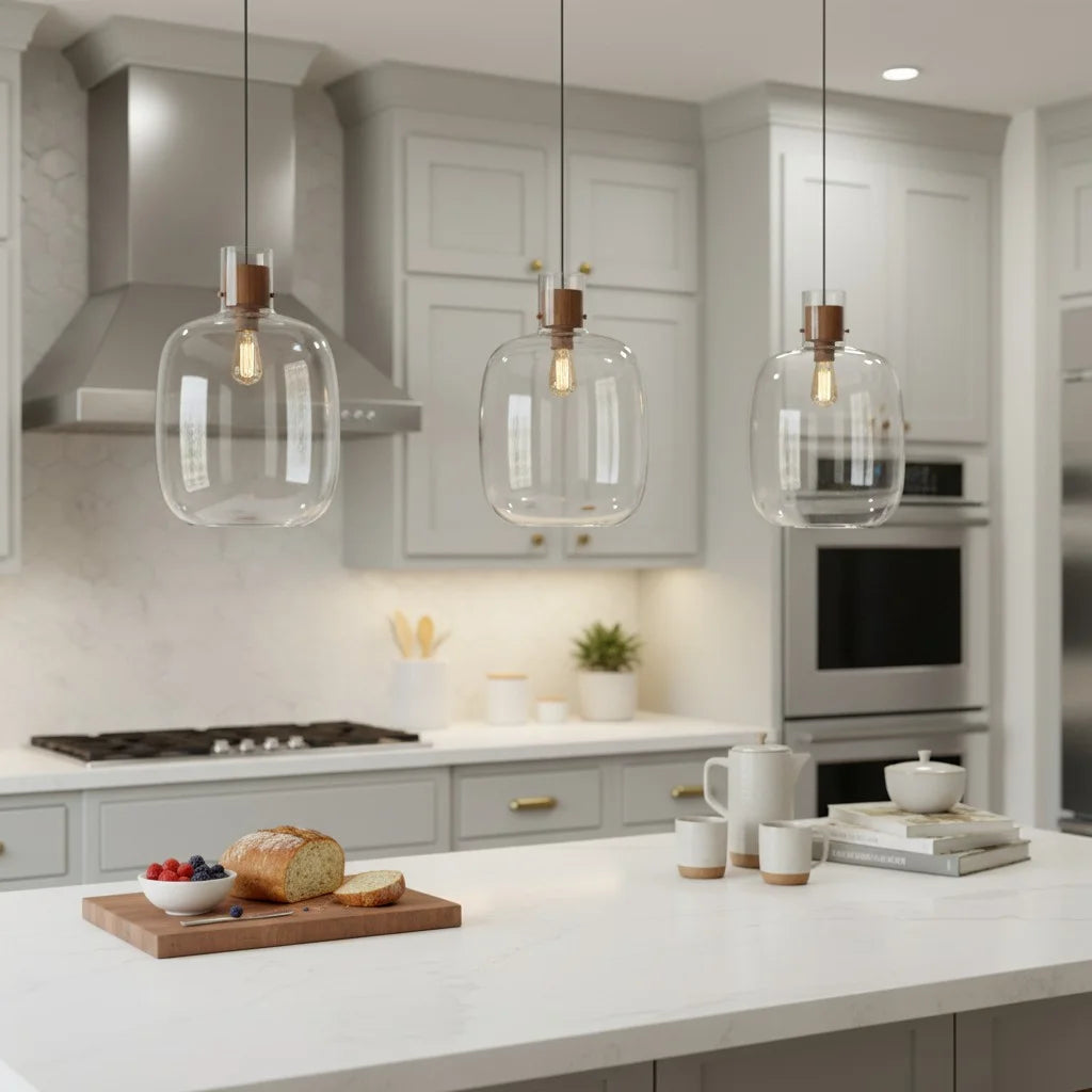 Modern Nordic Glass Globe Pendant Light 7