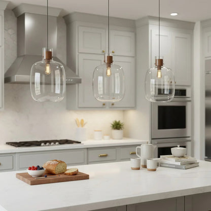 Modern Nordic Glass Globe Pendant Light 7