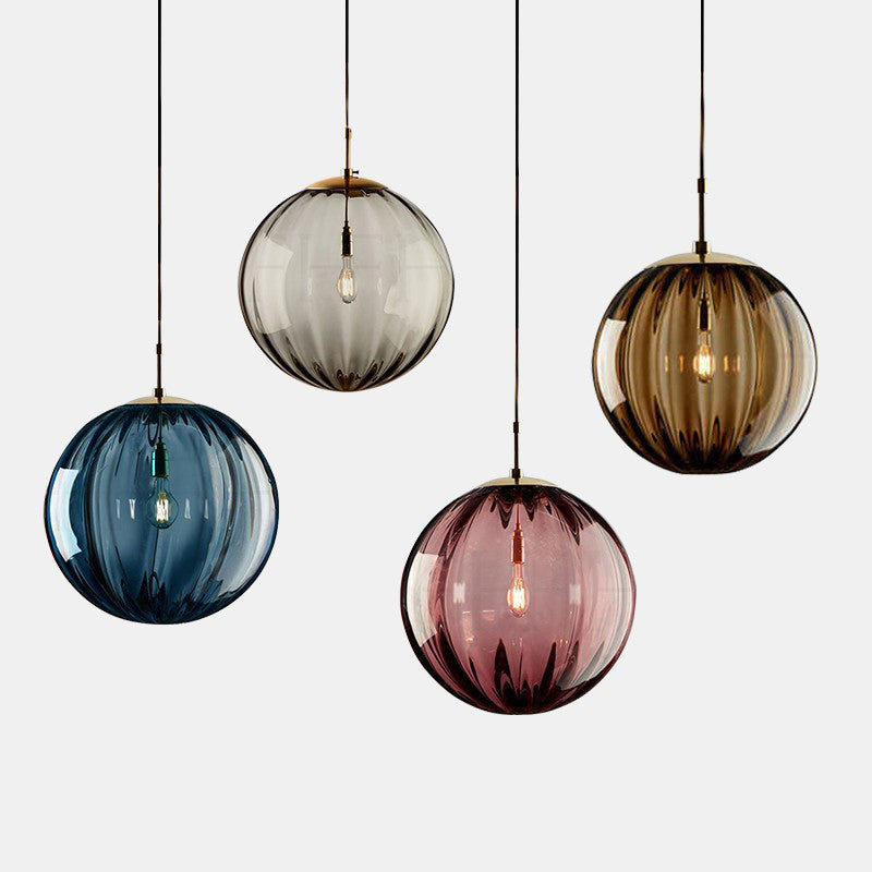 Luxora Nordic Water Pattern Glass Pendant Light with Warm Diffused Glow