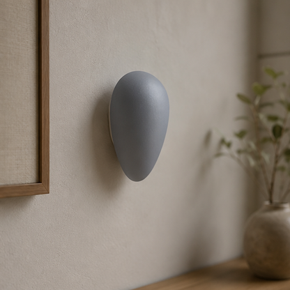 Modern Pebble Wall Light - Rounded Ambient Glass Sconce 