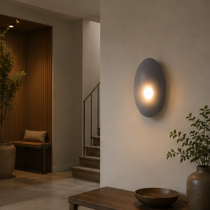 Modern Pebble Wall Light - Rounded Ambient Glass Sconce 