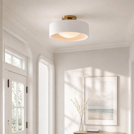 Modern Porcelain Semi Flush Mount Ceiling Light 5