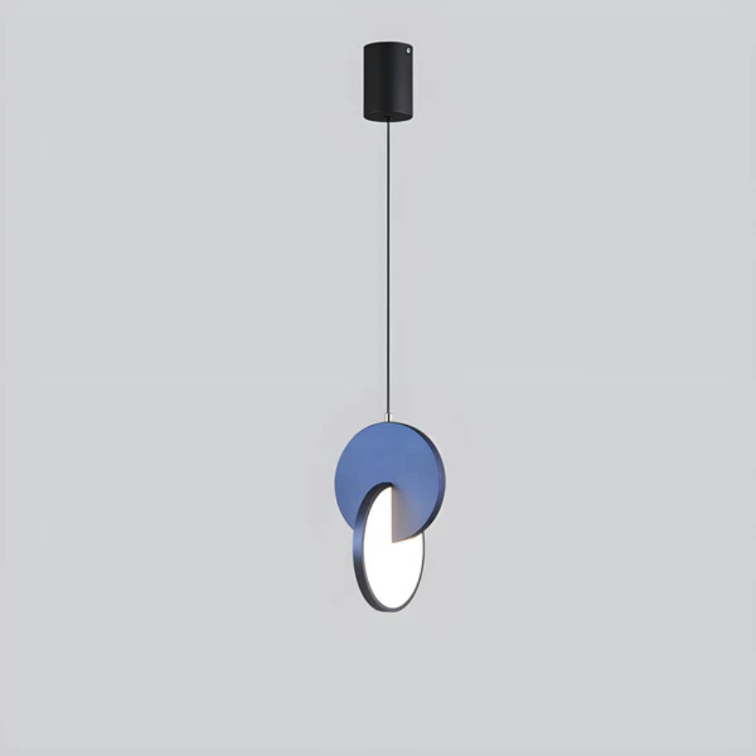 Modern Scandinavian LED hanging lamp – aluminum design lamp in unique shape 0