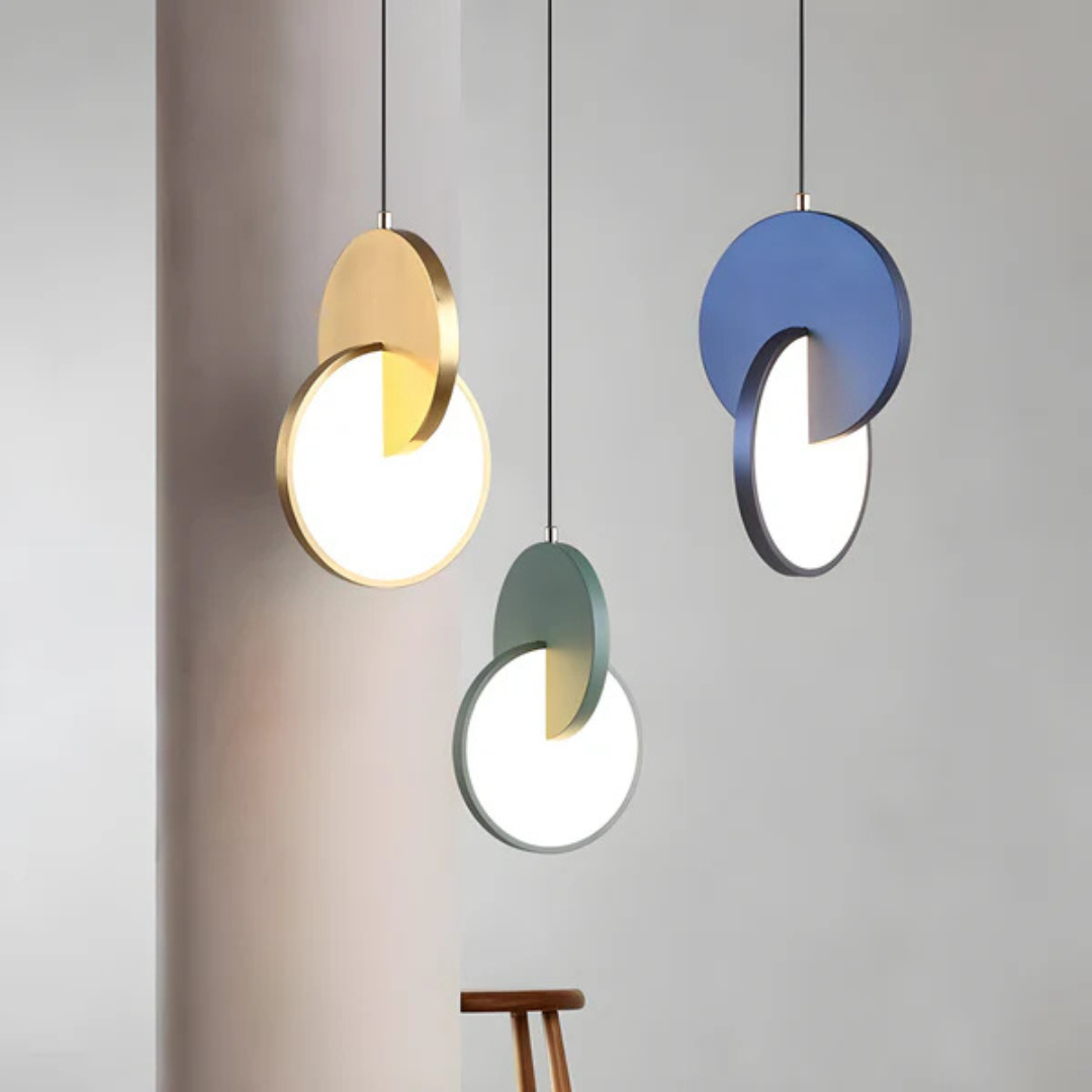 Modern Scandinavian LED hanging lamp – aluminum design lamp in unique shape 2