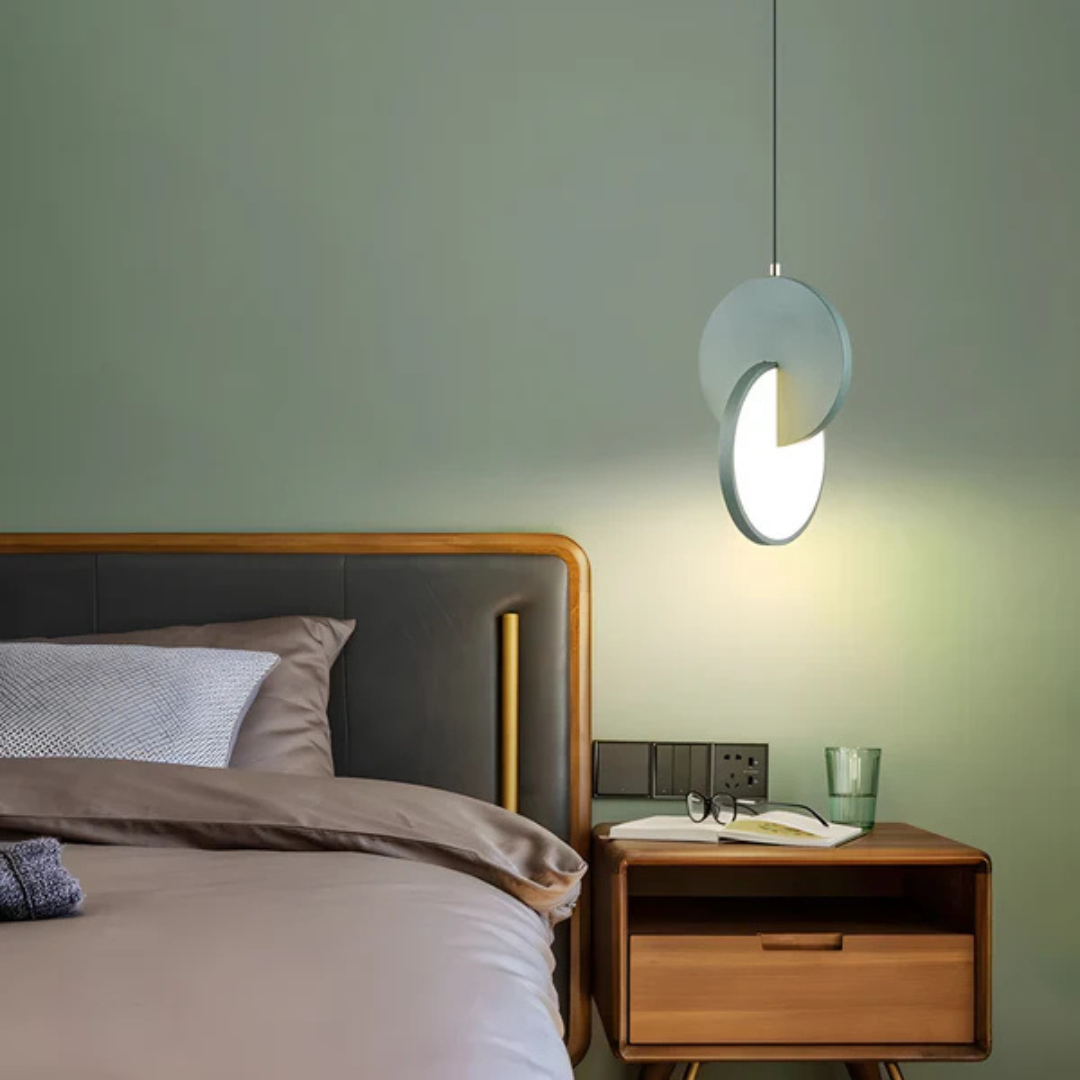 Modern Scandinavian LED hanging lamp – aluminum design lamp in unique shape 3