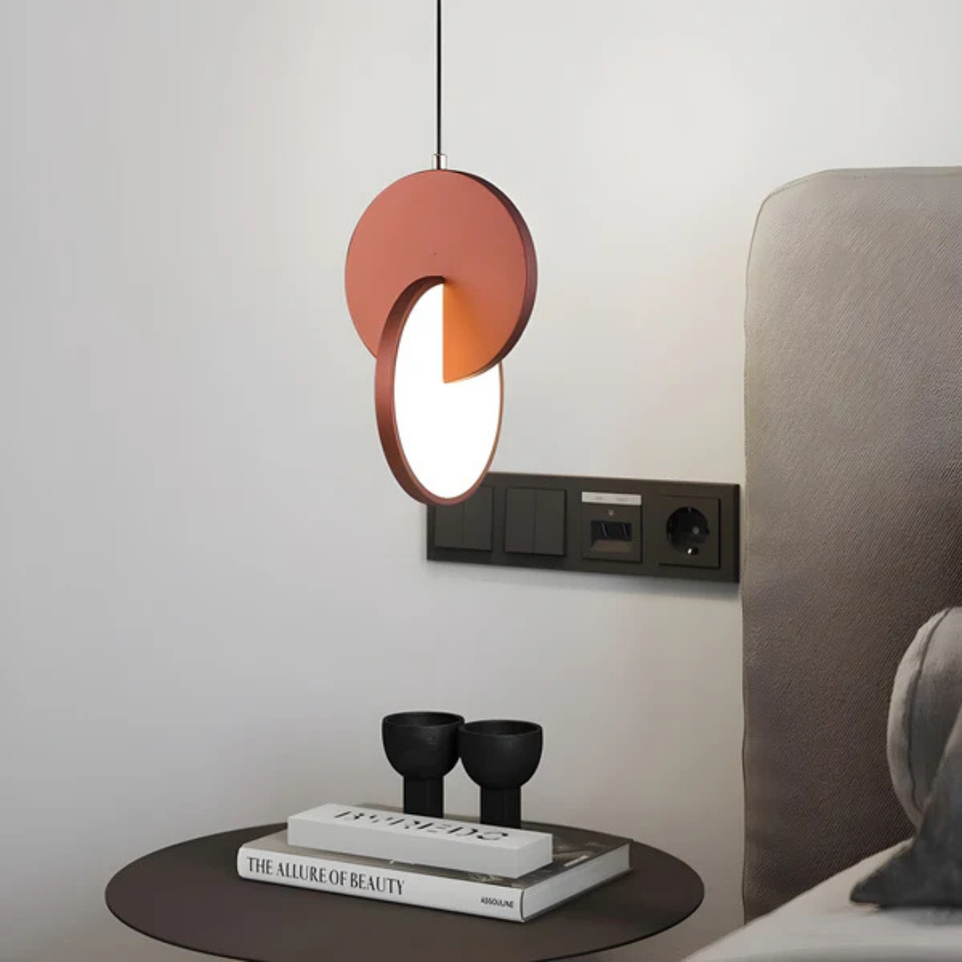 Modern Scandinavian LED hanging lamp – aluminum design lamp in unique shape 4