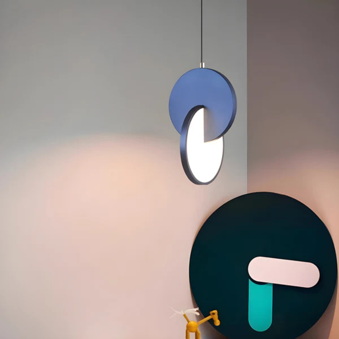 Modern Scandinavian LED hanging lamp – aluminum design lamp in unique shape 7