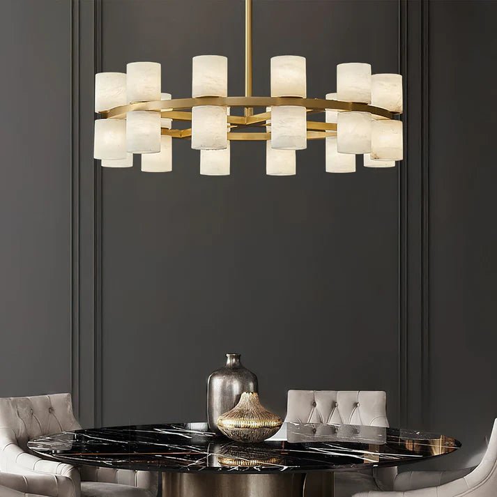 Modern Tabitha Alabaster Chandelier 2