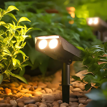 LuxRoyale Solar LED Outdoor Floor Light ,Waterproof Multi-Zoom Landscape Lighting
