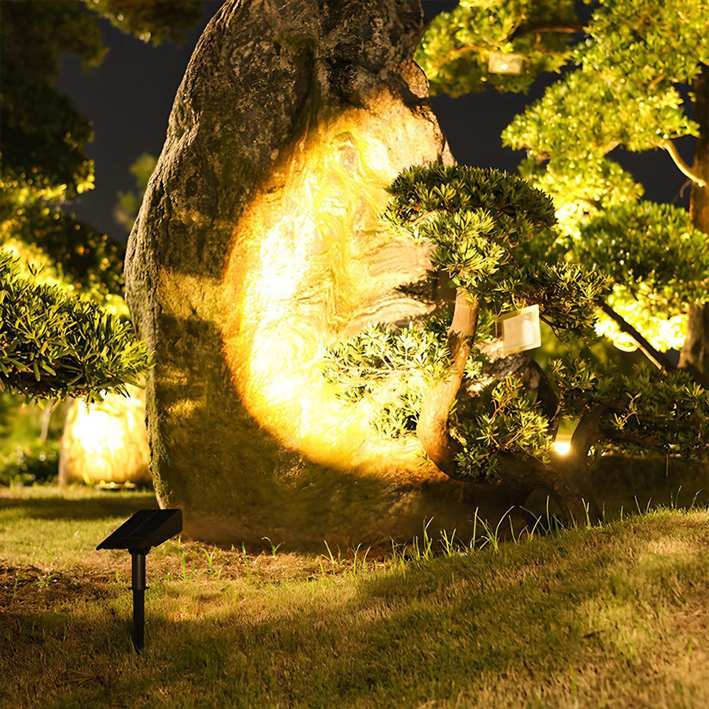 LuxRoyale Solar LED Outdoor Floor Light ,Waterproof Multi-Zoom Landscape Lighting