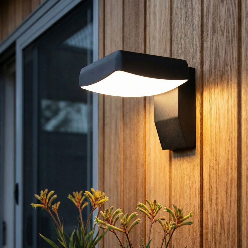 Modern Waterproof Outdoor Wall Sconce with Motion Sensor - Rotatable LED Wall Lamp for Patios and Fences 1