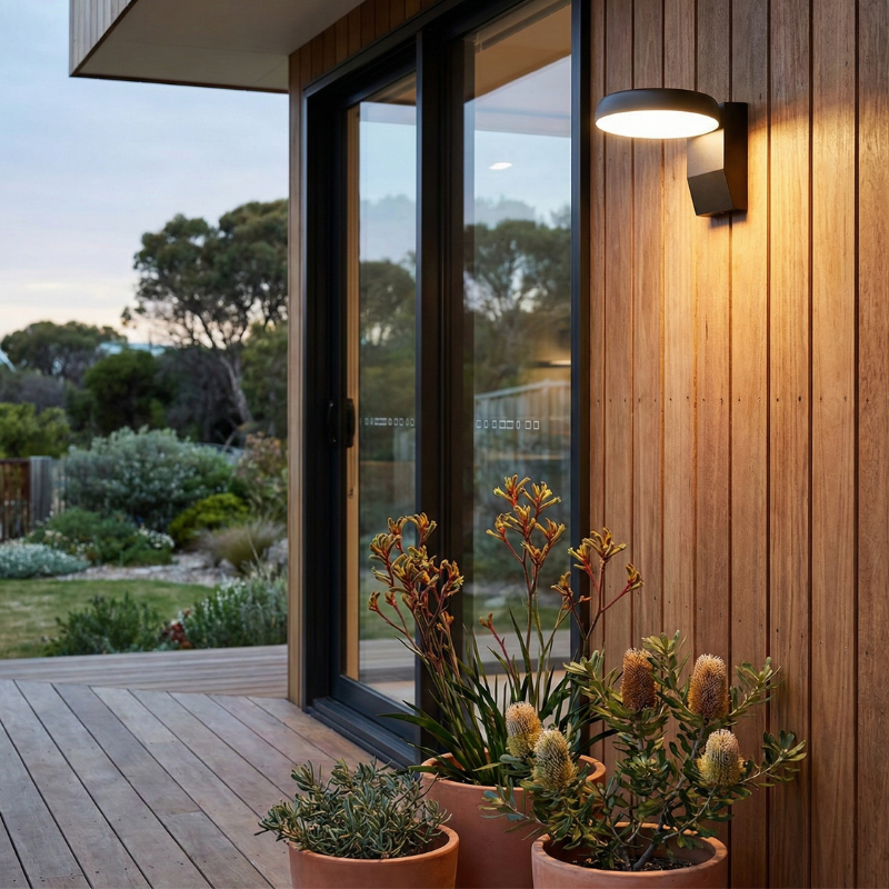Modern Waterproof Outdoor Wall Sconce with Motion Sensor - Rotatable LED Wall Lamp for Patios and Fences 3