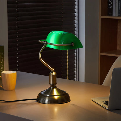 Modern bank desk lamp with US plug pull switch acrylic lampshade without light bulb very suitable for bedroom office and bank 0