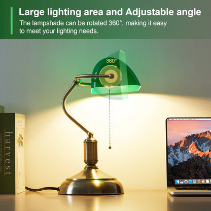 Modern bank desk lamp with US plug pull switch acrylic lampshade without light bulb very suitable for bedroom office and bank 4