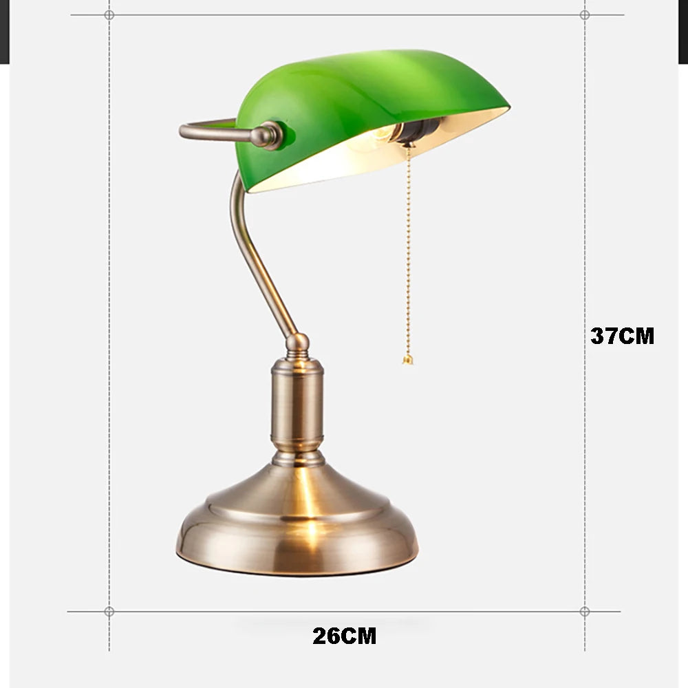 Modern bank desk lamp with US plug pull switch acrylic lampshade without light bulb very suitable for bedroom office and bank 6