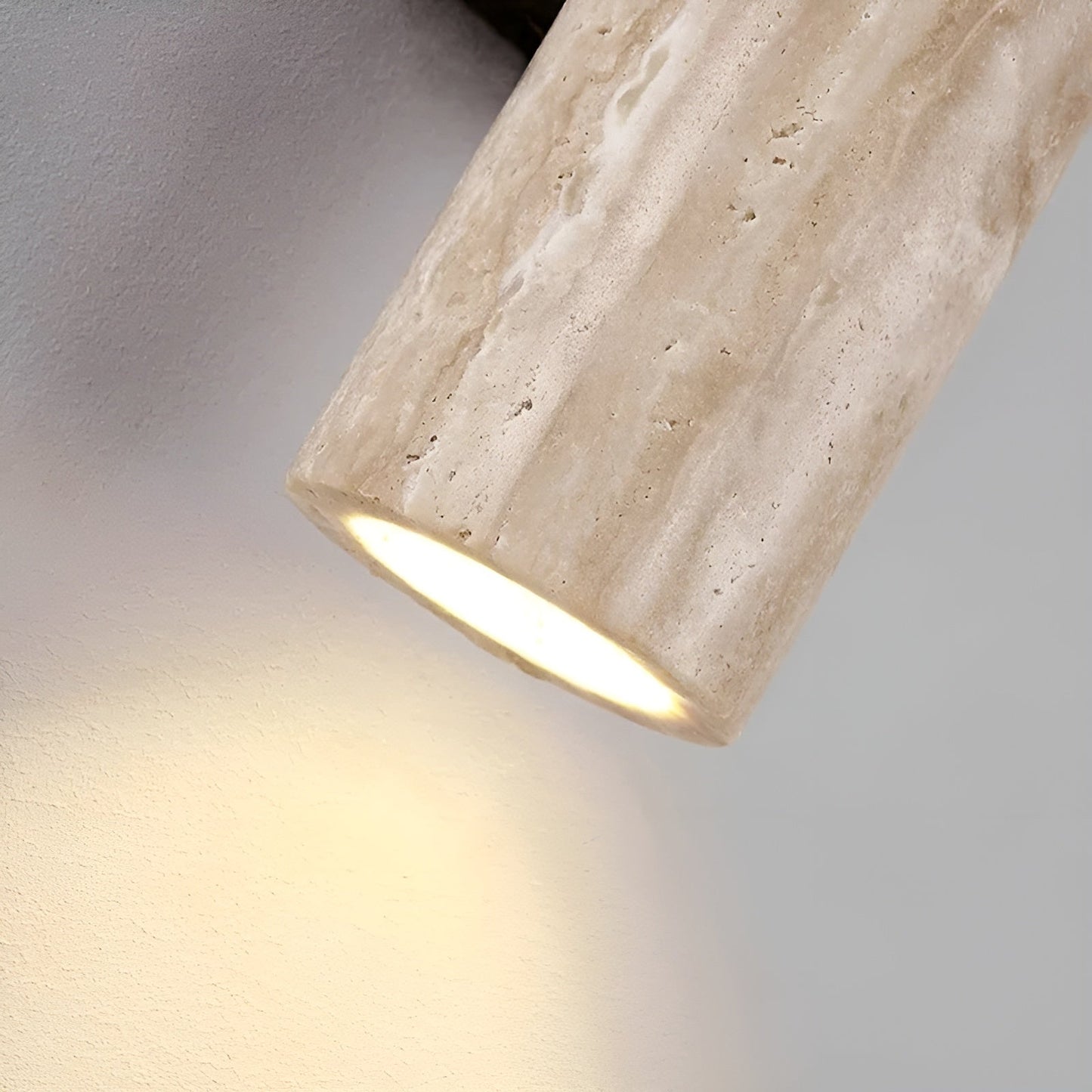 Modern travertine up/down wall sconce