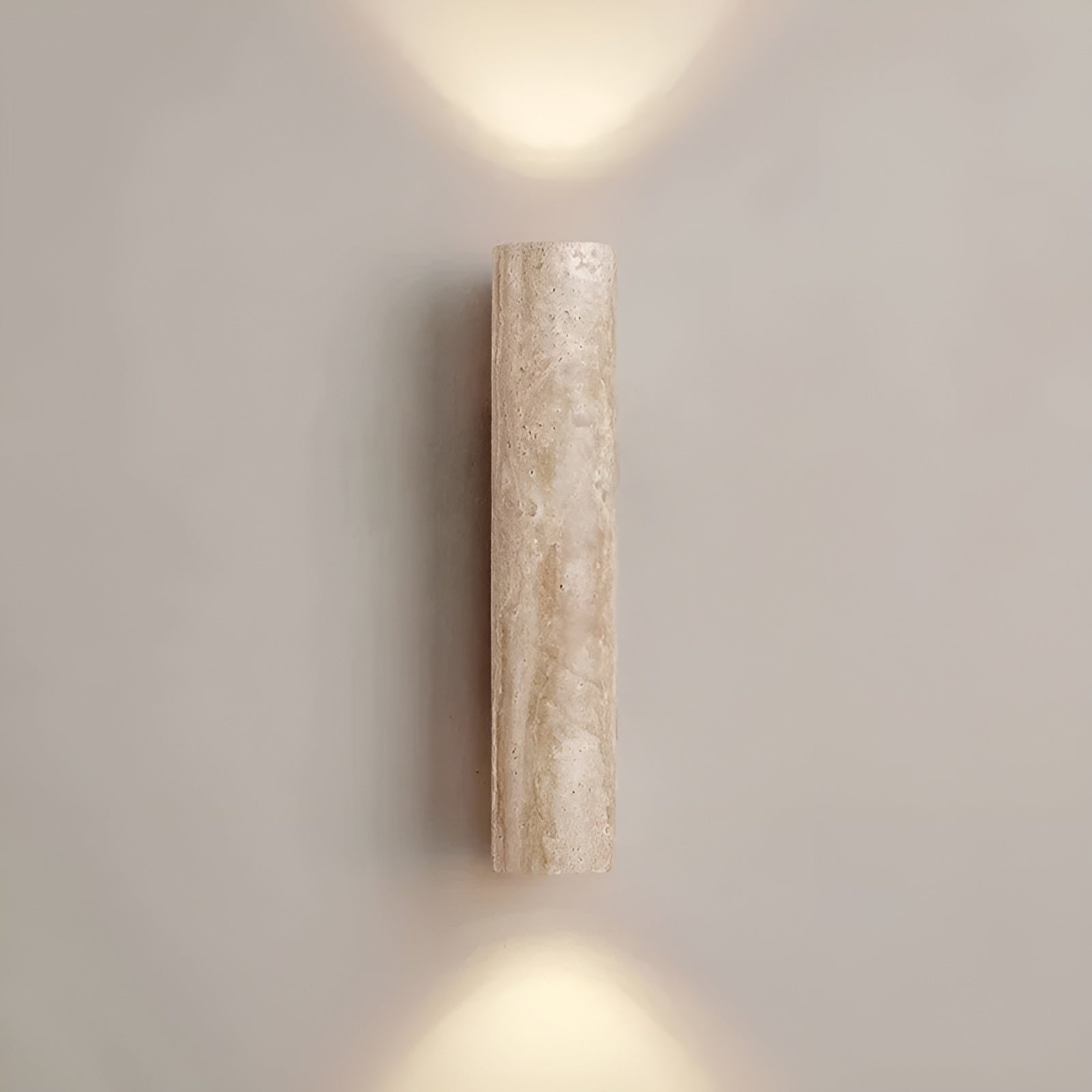 Modern travertine up/down wall sconce