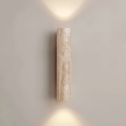 Modern travertine up/down wall sconce