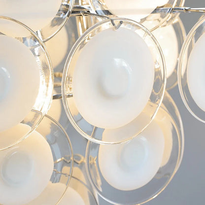 Royelux Glass Disc Chandelier - Vintage Art Pendant Light