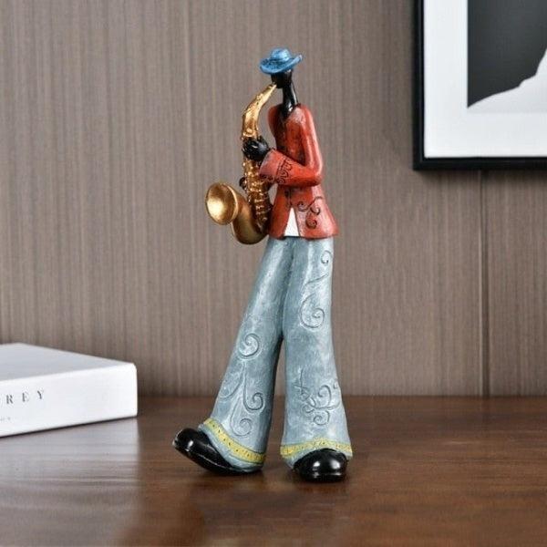 Royelux Abstract Jazz Musician Figurine - Decorative Bass Player Sculpture for Home Decor-Royale Basic