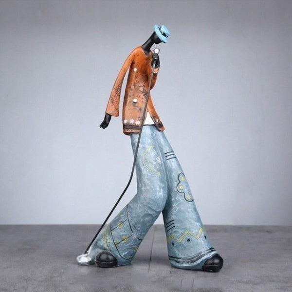 Royelux Abstract Jazz Musician Figurine - Decorative Bass Player Sculpture for Home Decor-Royale Basic